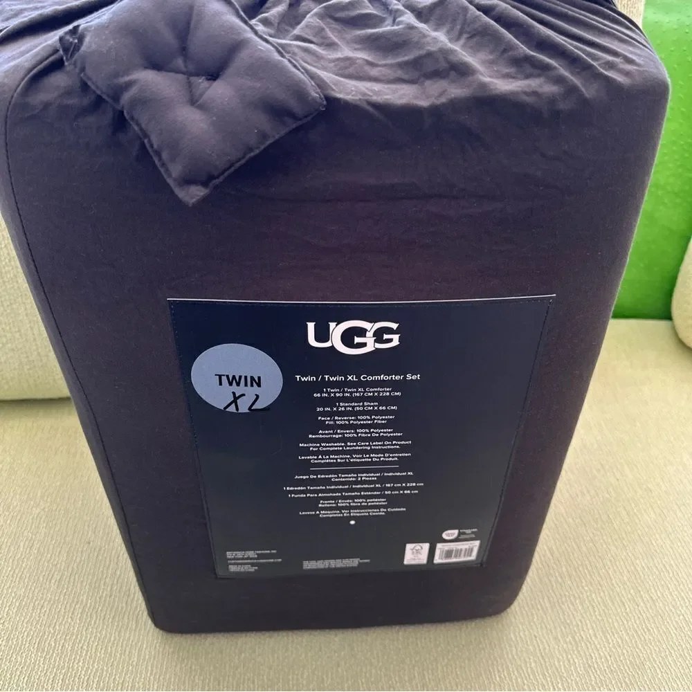 NWT UGG Twin/ Twin XL Devon Set Black